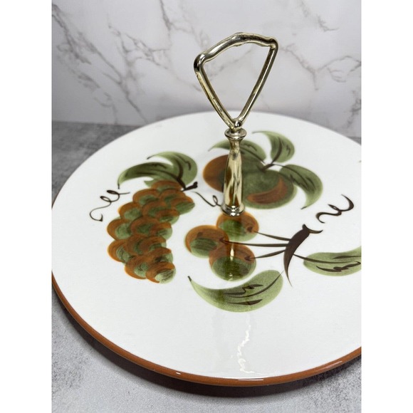 Vintage Mid Century Stangl Orchard Song 10" Tidbit Plate - Picture 1 of 9